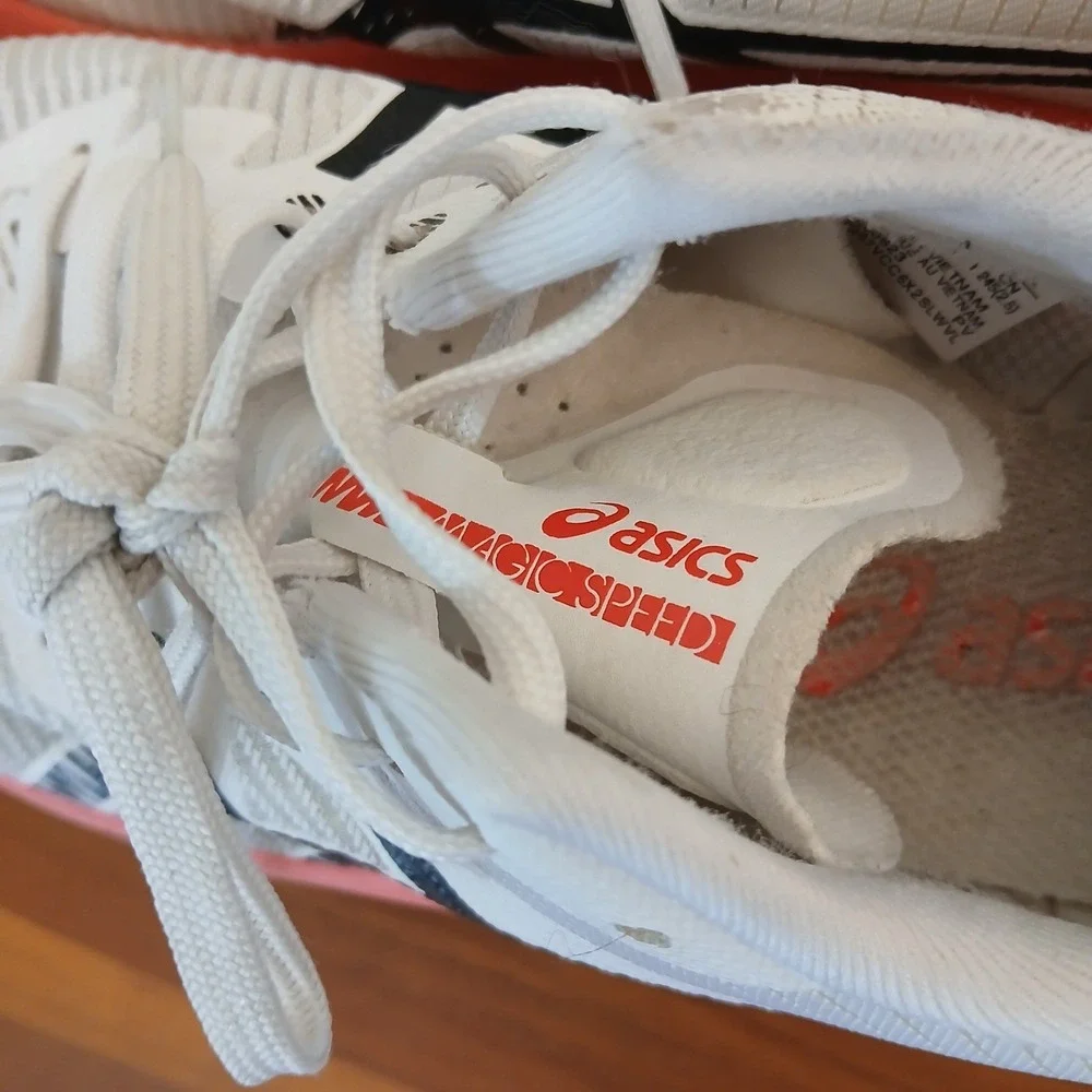Asics Magic Speed 3 Womens 7.5 White Running‎ Shoes Sneakers 1012B518 FF Blast+